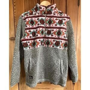 Simply Southern Knit Fleece Western Pullover Women's Southwest Zip Pullover Sm.